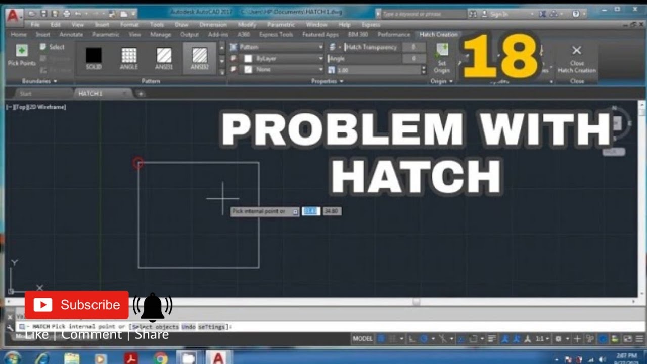 Problem With Hatch | Hatching In Autocad