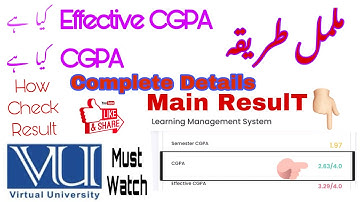 VU Result Announced || Effective CGPA❓ || How check REAL Result || Complete Details 📲🎀