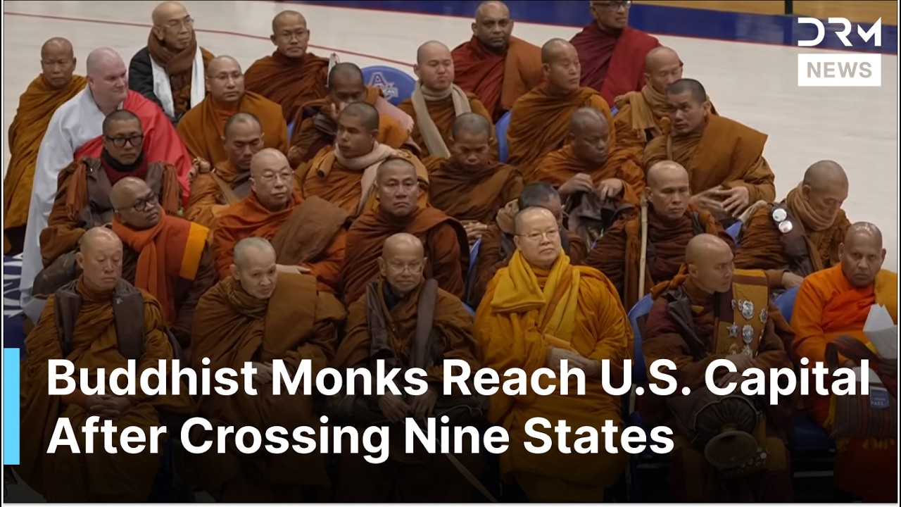WATCH: Buddhist Monks Complete 2,300-Mile Walk for Peace, Gather at American University | AK1G