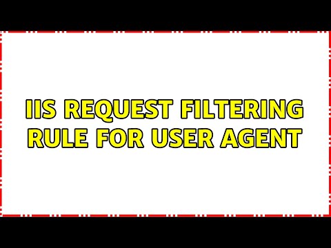 IIS Request Filtering Rule for User Agent
