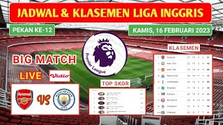 Big Match ~ ARSENAL VS MANCHESTER CITY_ Live Malam Ini | Jadwal Liga Inggris & Klasemen