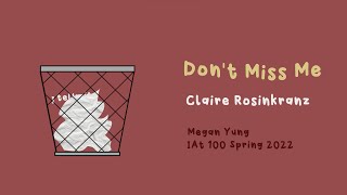Don't Miss Me - Claire Rosinkranz || Kinetic Typography Lyric Video