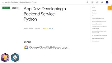 Qwiklabs | App Dev: Developing a Backend Service - Python [GSP187]