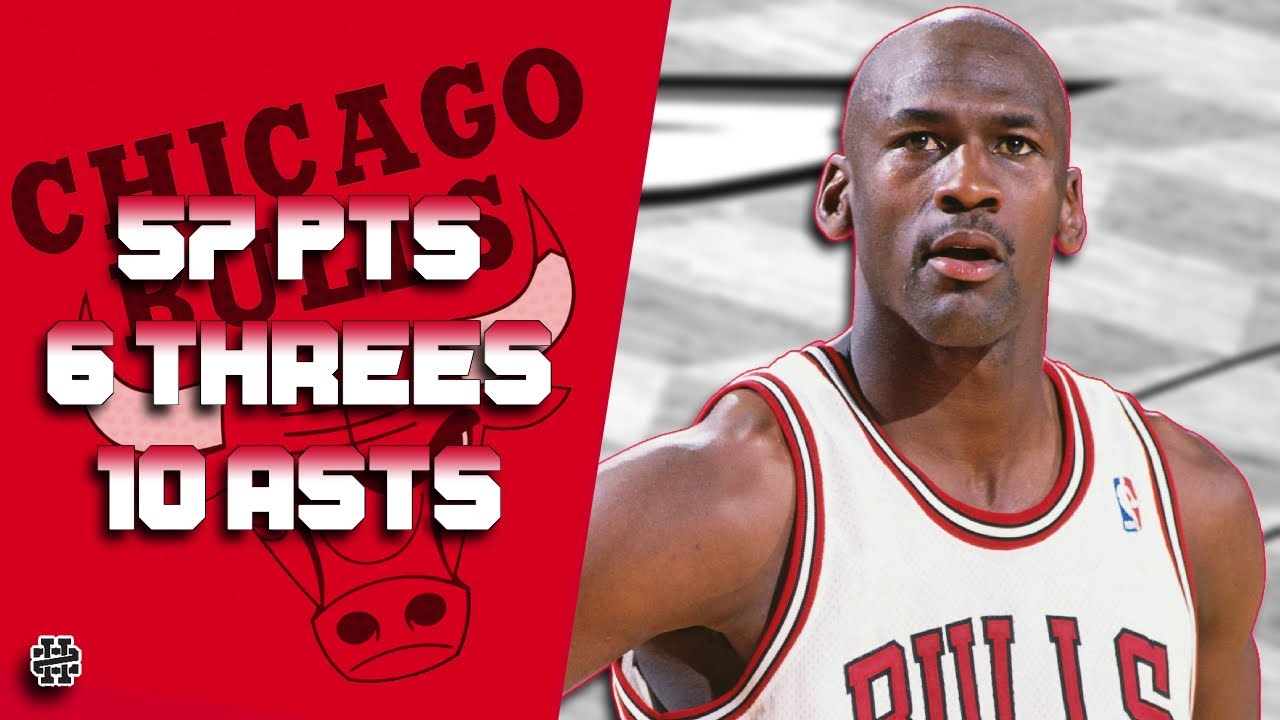 Michael Jordan 57 pts 6 threes 10 asts vs Bullets 92/93 season 