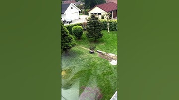 Husqvarna Automower 305 Drive Down Narrow Path!