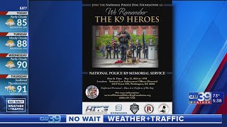 CW39 "K9" officer Gone but not Forgotten being honored in Washington D.C.