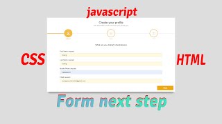 Tab next step and Previous CSS JAVA-SCRIPT Validate | Design