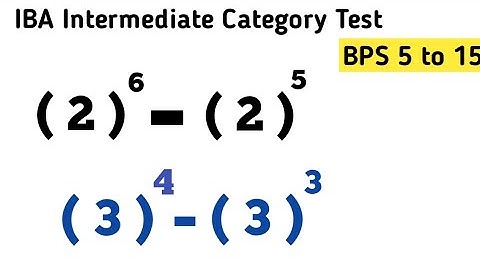 Intermediate category Test  BPS 5 to 15 preparation | Power | exponential form | Basic Exponent STS