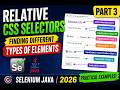 118. Relative CSS Selectors - Part 3 - Finding different types of Elements (Selenium Java 2026)