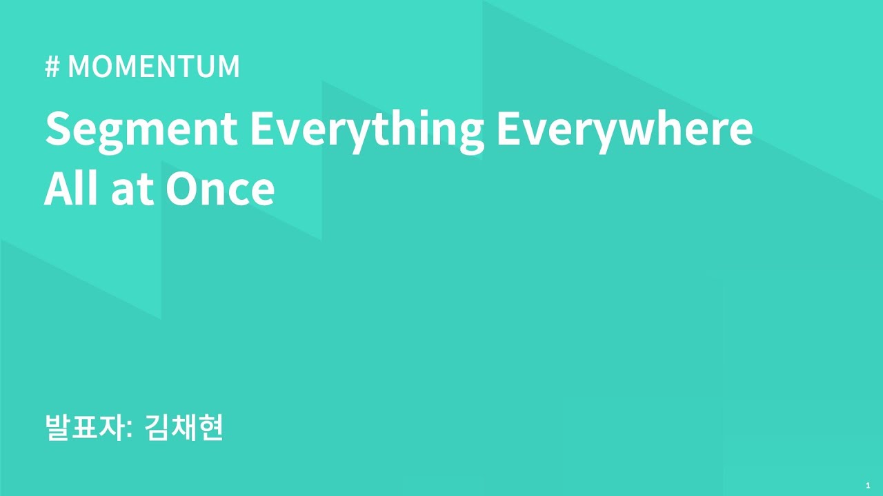 AIKU 23-2 Momentum 3회: Segment Everything Everywhere All at Once - YouTube