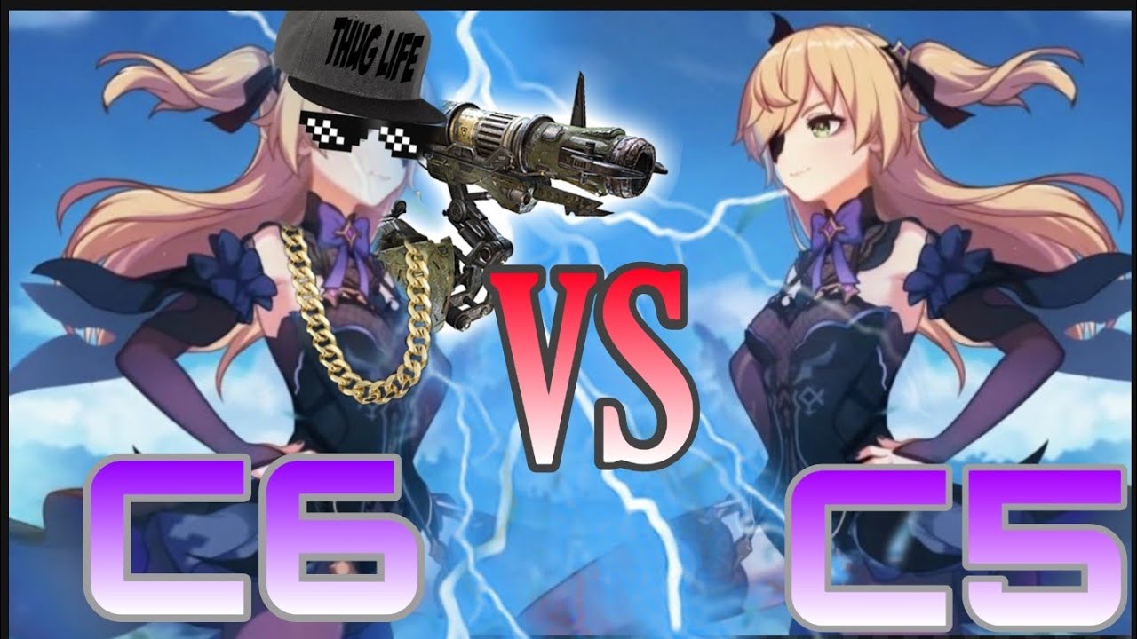 Difference between C5 and C6 DPS FISCHL || Genshin Impact ||