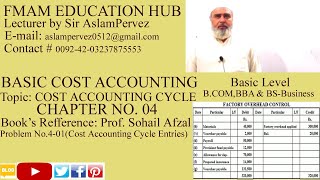 Cost Accounting- Ch No04-Cac- Problem 4-01 Cac Entries Lect Sir Aslam Pervez