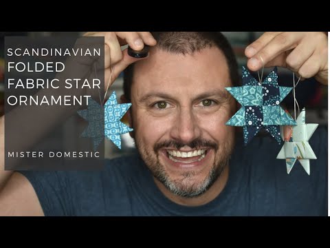 How to Make a a Scandinavian Folded Fabric Star Ornament with Mister Domestic