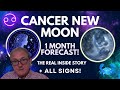 🌑 Cancer New Moon 🌊1 Month Forecast all 12 Zodiac Signs
