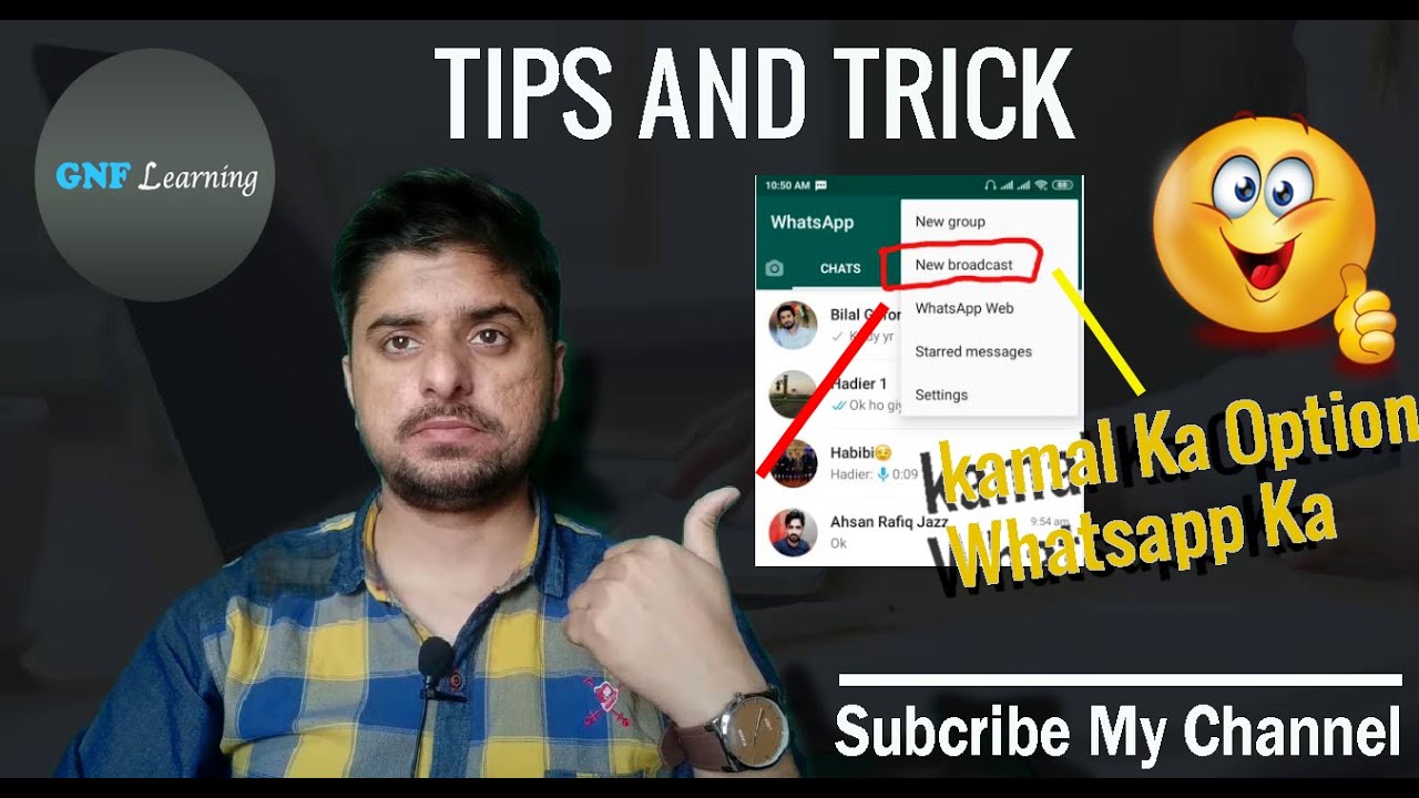 Whatsapp New-broadcast Option work - YouTube