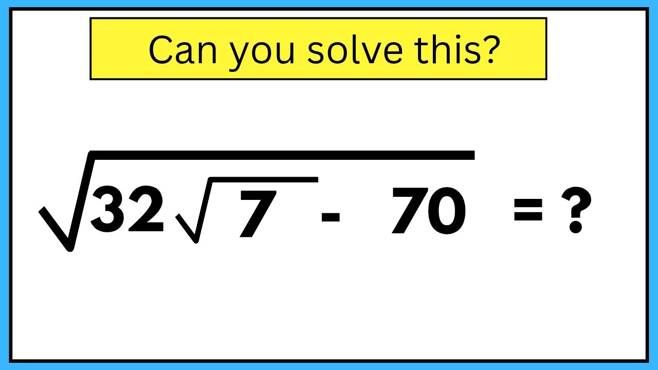 Japanese |A Nice Mind Blowing Square Root Solution | Olympiad Maths ...