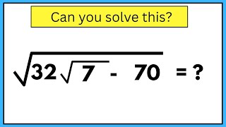 Japanese |A Nice Mind Blowing Square Root Solution | Olympiad Maths Simplification |Can you solve?||