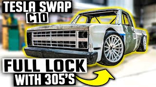All Electric Brakes & Steering in the Tesla Swapped Squarebody!  Electric C10 Ep. 11