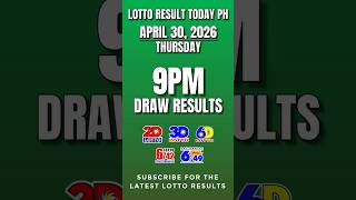 Pcso 2d 3d 6d 642 649 Lotto Result Today 9pm Draw April 30 2026