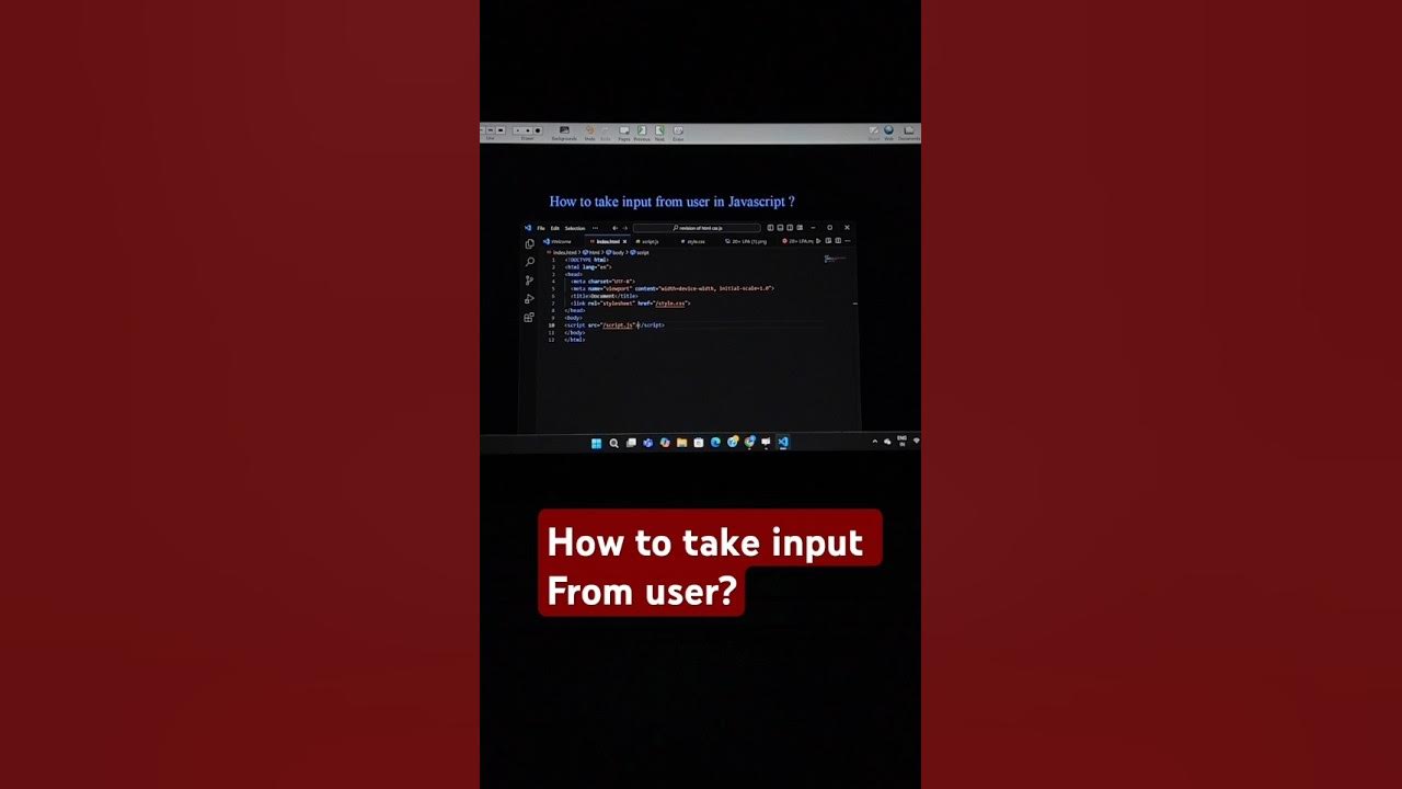 How to take input from user in JAVASCRIPT?#shorts #viralshort#js#coding ...