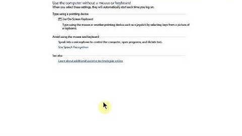 Ease Of Access Center Windows 7