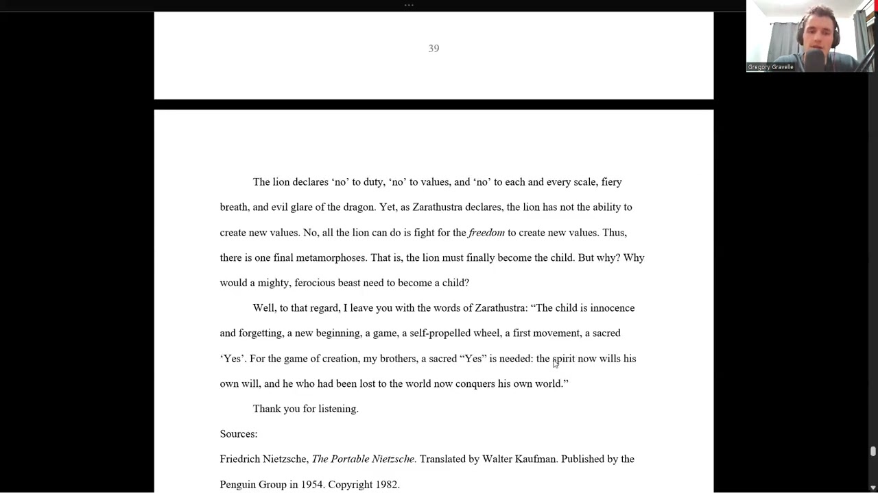 On the Three Metamorphoses of the Spirit