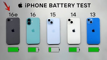 iPhone 16e vs 16 vs 15 vs 14 vs 13 Battery Test | iOS 18 BATTERY DRAIN TEST