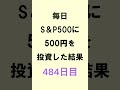 【NISA】S&P500積み立て484日目