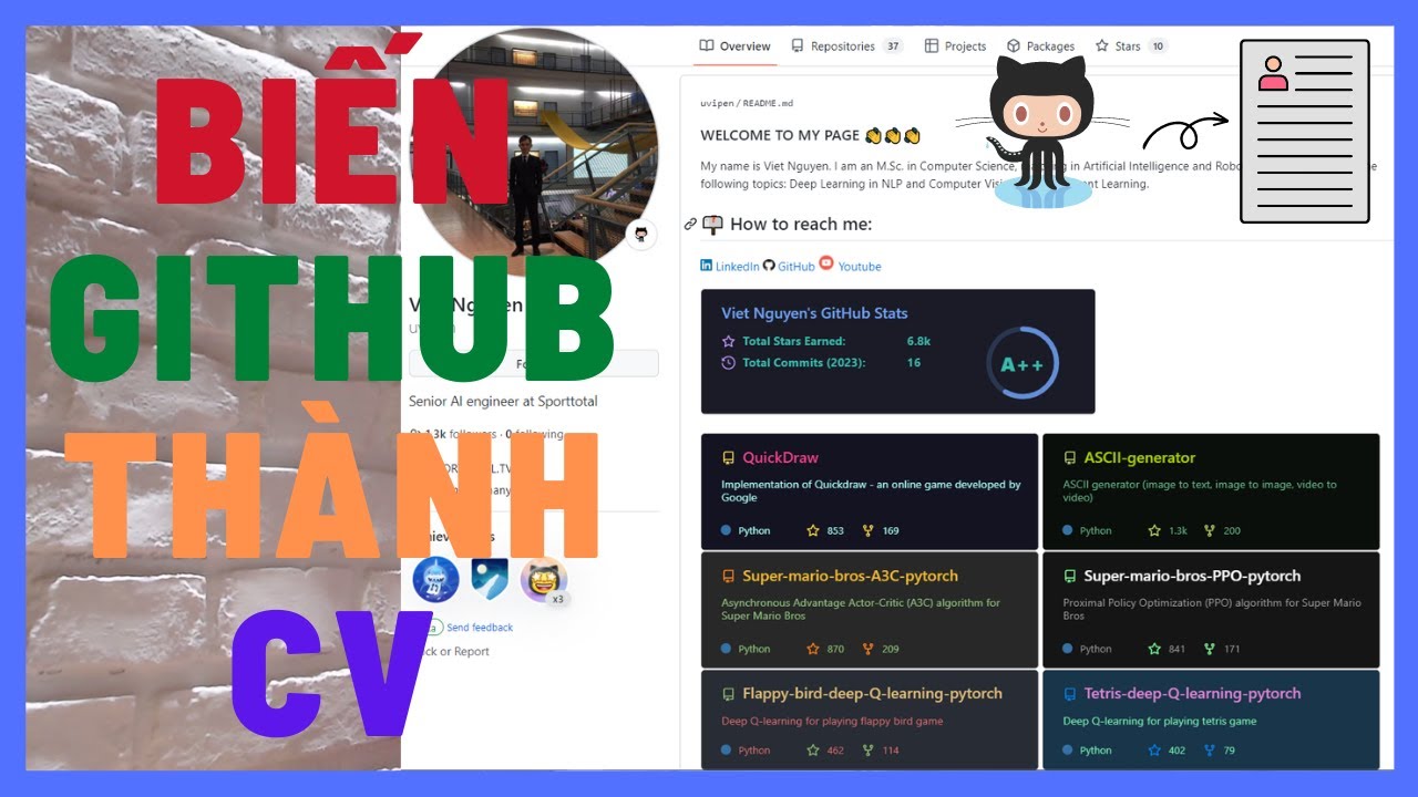 Hướng dẫn biến Github thành bản CV thứ 2 cho dân IT - YouTube