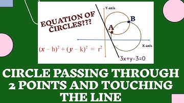 Circle passing through two points and touching line | equation of circle | conic sections - [PART 5]