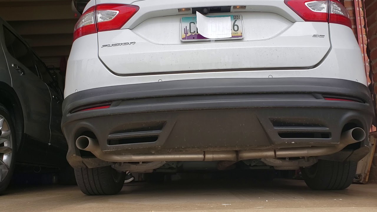 Ford Fusion 2.5L muffler delete warm revs YouTube