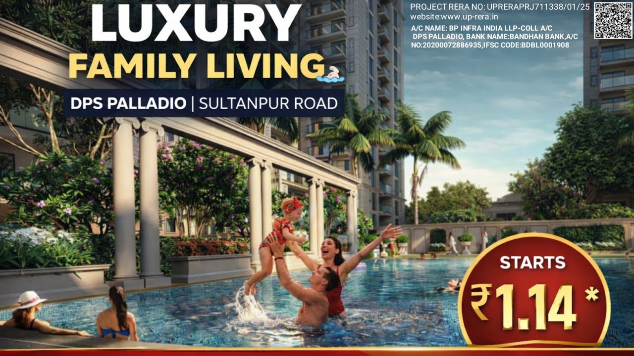 CALL:9161395151,DPS PALLADIO, 3 & 4 BHK SQ LUXURY FLAT,PINTAIL PARK CITY SULTANPUR ROAD LUCKNOW,