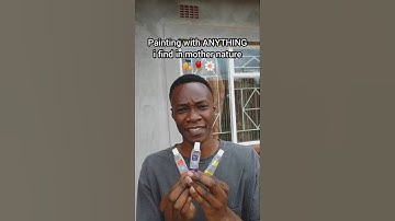 Painting with Things I Found in Mother Nature 🌱 #shortsfeed #painting #portrait #art #trendingshorts