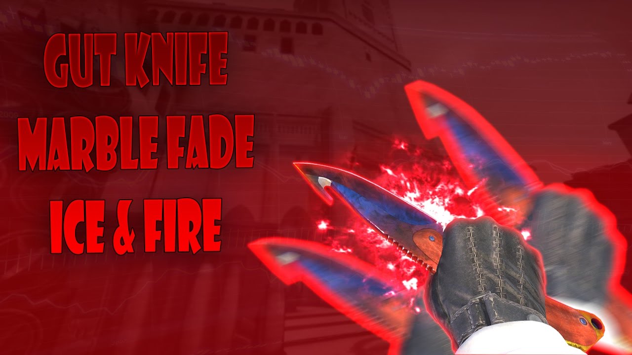 Gut Knife -Marble Fade-Fire and Ice