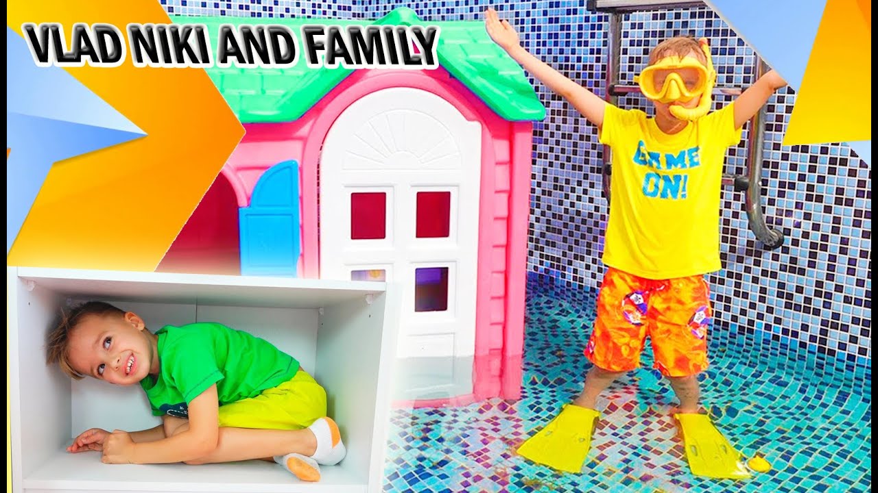 Vlad and Niki play with kids playhouses stories for children - YouTube