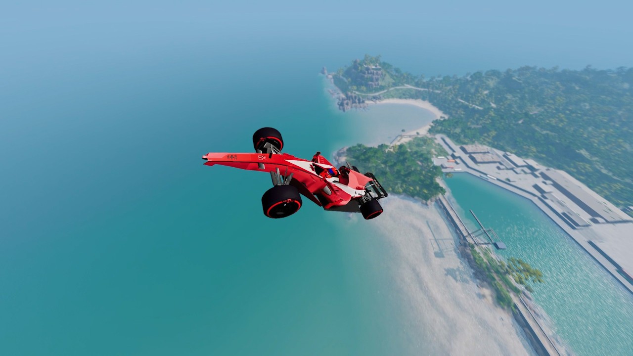 Автомобиль против контейнера: Прыжок с контейнера в порту | BeamNG Drive