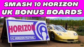 Smash 10 Horizon UK Bonus Boards in Forza Horizon 5 | Get Free McLaren Senna | Easy Method Forza Horizon 5 Mclaren Senna Free