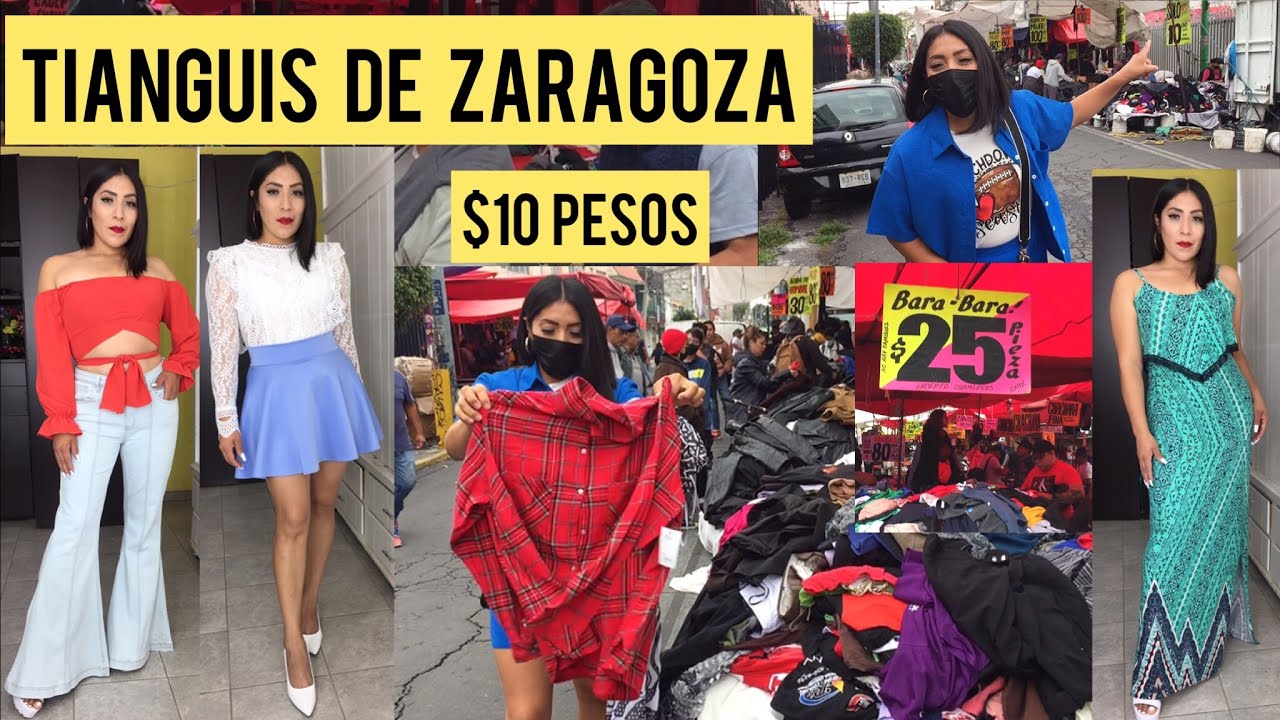 Tianguis de Zaragoza Ropa de $10 pesos visitando nuevo tianguis