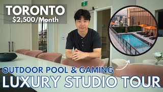 My Luxury Toronto Apartment Tour | $2500 with Outdoor Pool & Gaming Room | Studio 1 Bath 350 sqft