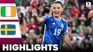 Ireland vs Sweden | Highlights | Women's Euro Qualifiers 31052024