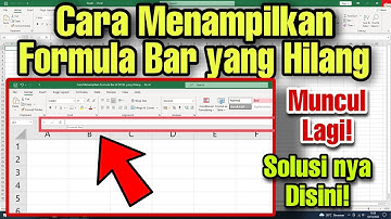 Cara Menampilkan Formula Bar di EXCEL yang Hilang