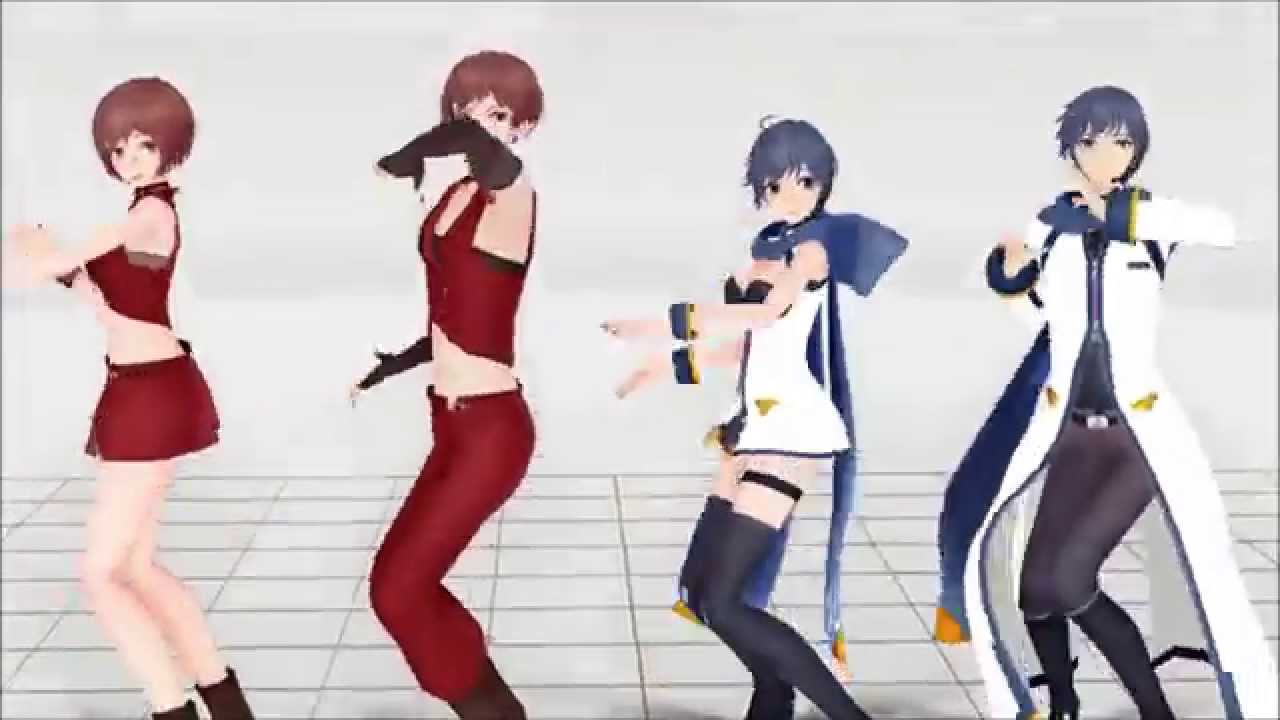 [MMD] MEITO KAITO MEIKO KAIKO [POKERFACE]