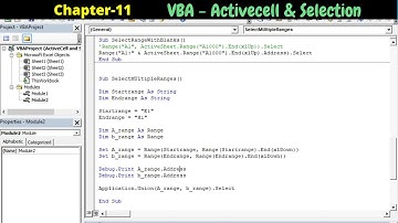 VBA - ActiveCell & Selection in VBA | ActiveCell in VBA |Selection in VBA