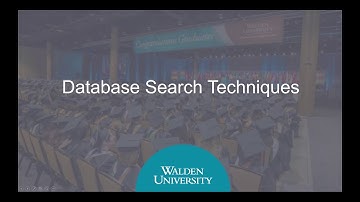 Short video: Database search techniques