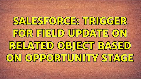 Salesforce: Trigger for field update on related object based on opportunity stage