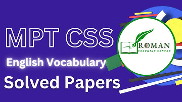 CSS | PMS | PCS | MPT CSS English Voacabulary | Hafiz karim Dad Chugatei |CSS Preparation
