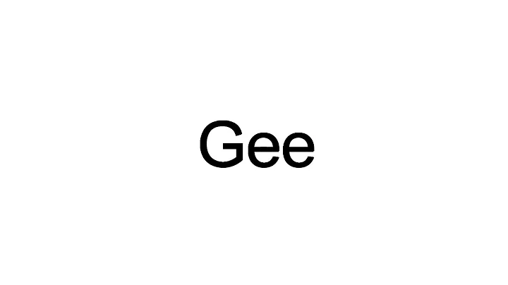 How To Pronounce Gee