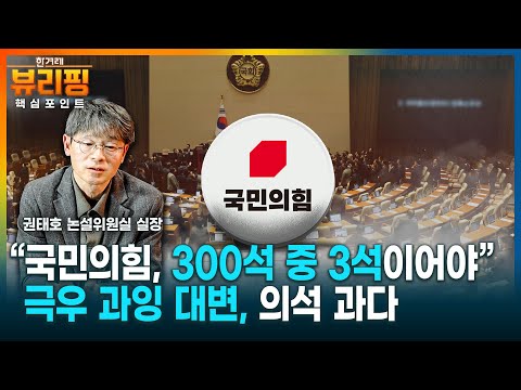 [뷰리핑 클립] 난리난 국힘, 극우화로 정치 생명 유지 가능? “300석 중 3석”... 최상목에 반기 든 김문수 등 국무위원들, 한심의 극치