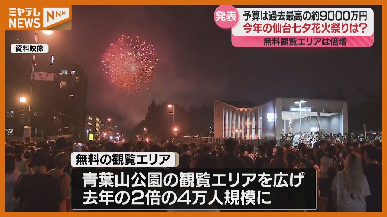 8月5日開催「仙台七夕花火祭」>1万6千発の花火打ち上げ 物価高 8月5日開催「仙台七夕花火祭」>1万6千発の花火打ち上げ 物価高