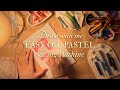 Draw With Me | Easy Oil Paste Sewing for Stress Relief - A Relaxing Art Video (Cozy &amp; Calm)